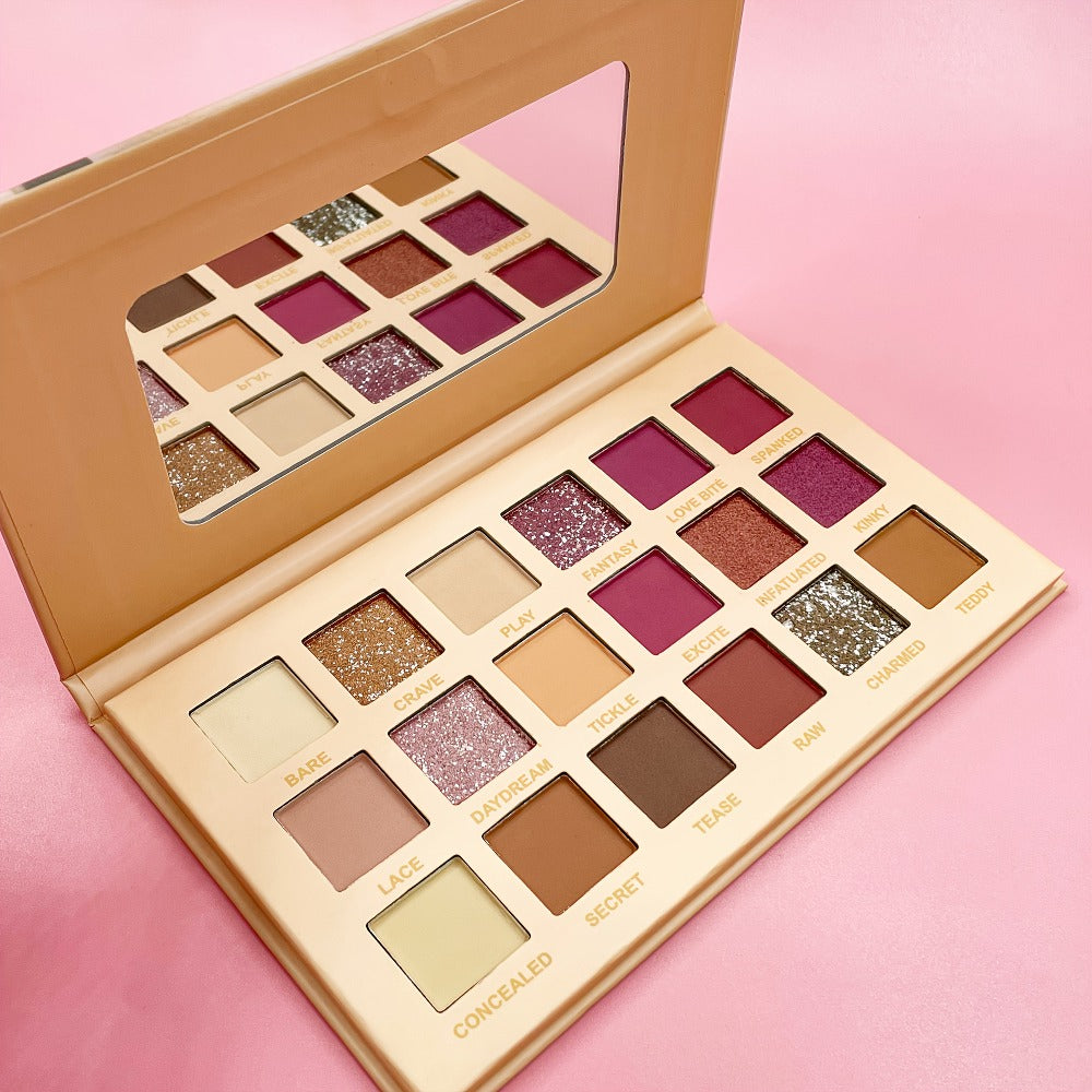 30-Piece Pink Makeup Set with 18-Color Eyeshadow Palette, Four-Color Face Palette, Lip Products and Makeup Brushes — image 6