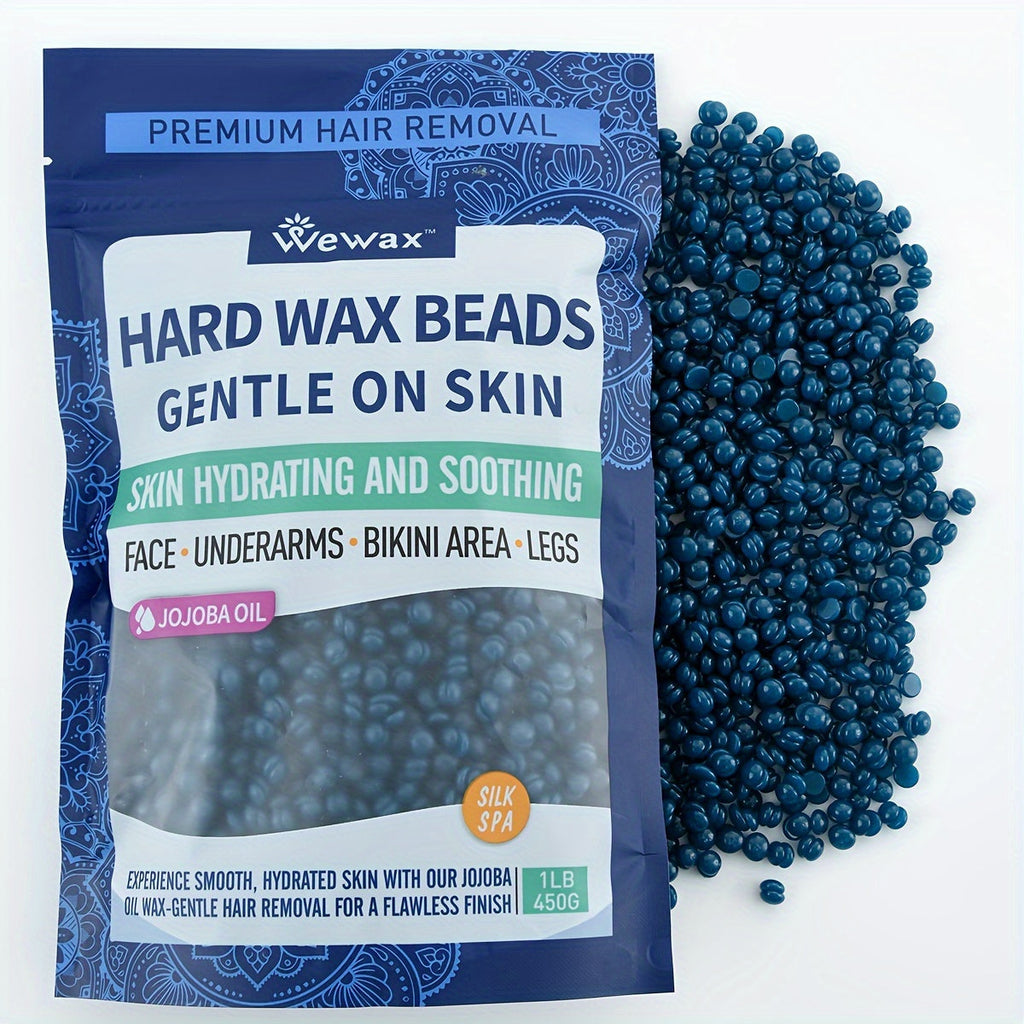 Hard Wax Beads 450g Brazilian Strong Adhesion No-Strip – Precision At-Home Waxing for Bikini Legs Underarms Arms Body Face — 