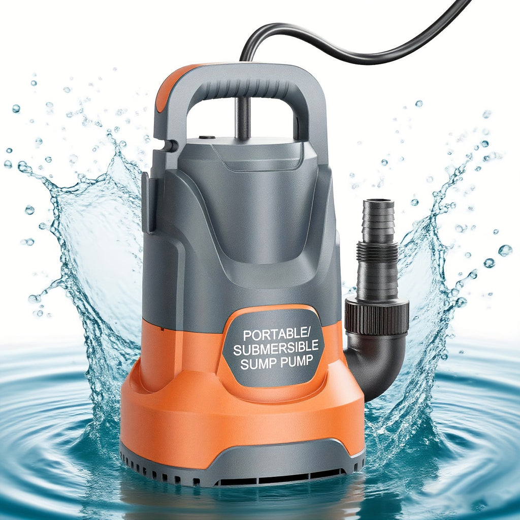 Submersible Sump Pump 1HP 3700GPH Electric Portable Water Pump for Pool Basement Hot Tub Drainage — image 1