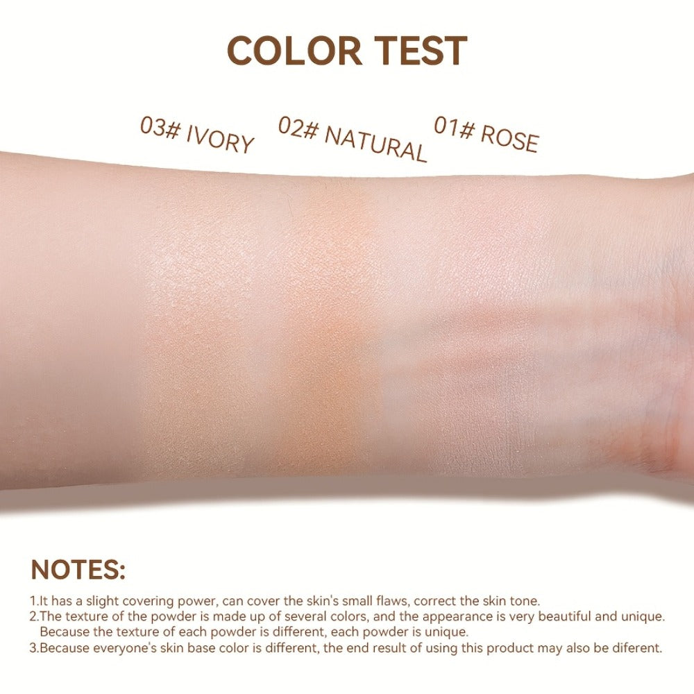 Marbled Pressed Powder Foundation Compact with Mirror in Six Shade Labels from Rose to Sand — image 20