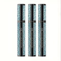 Black Mascara Three-Piece Set in Tall Silver Crystal-Pattern Tubes with Straight Black Bristle Wands — image 1