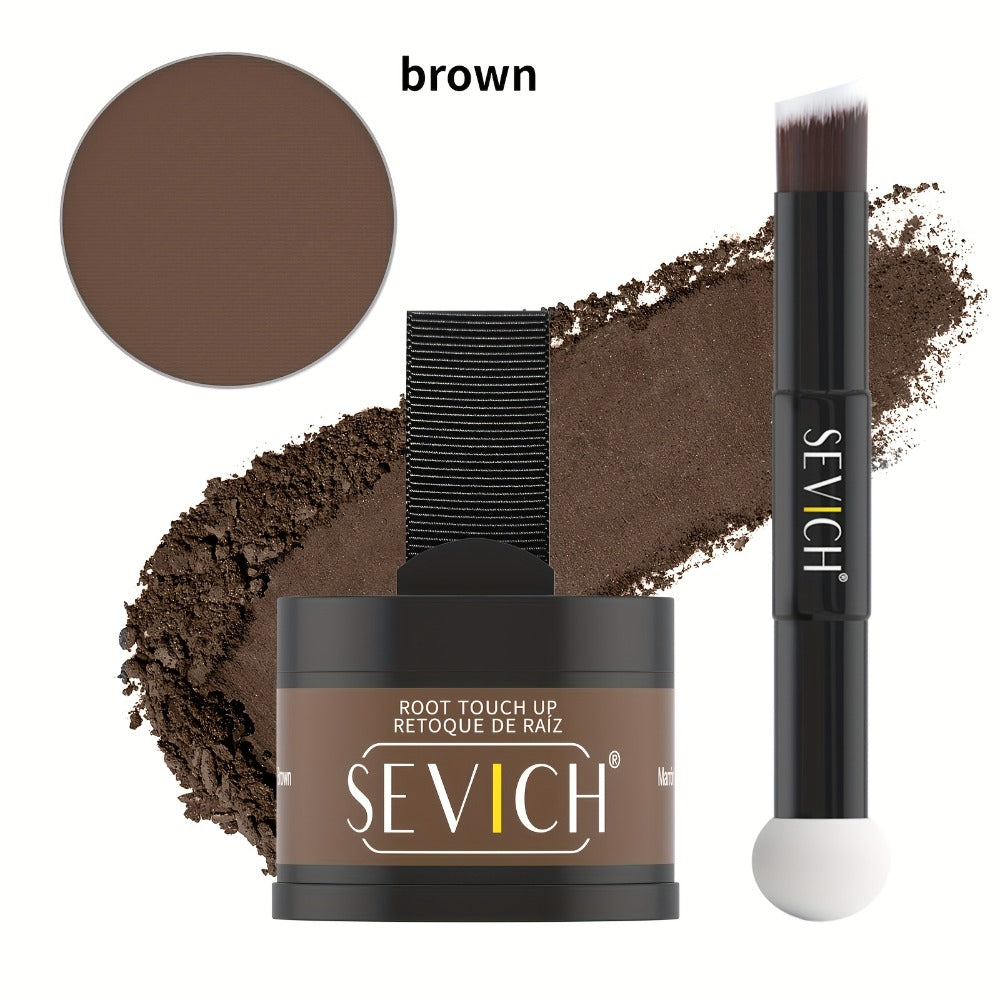 Hairline Powder Root Touch-Up Kit with Refill & Brush – Waterproof Instant Grey Hair Concealer Fills Sparse Hairline Bald Spo