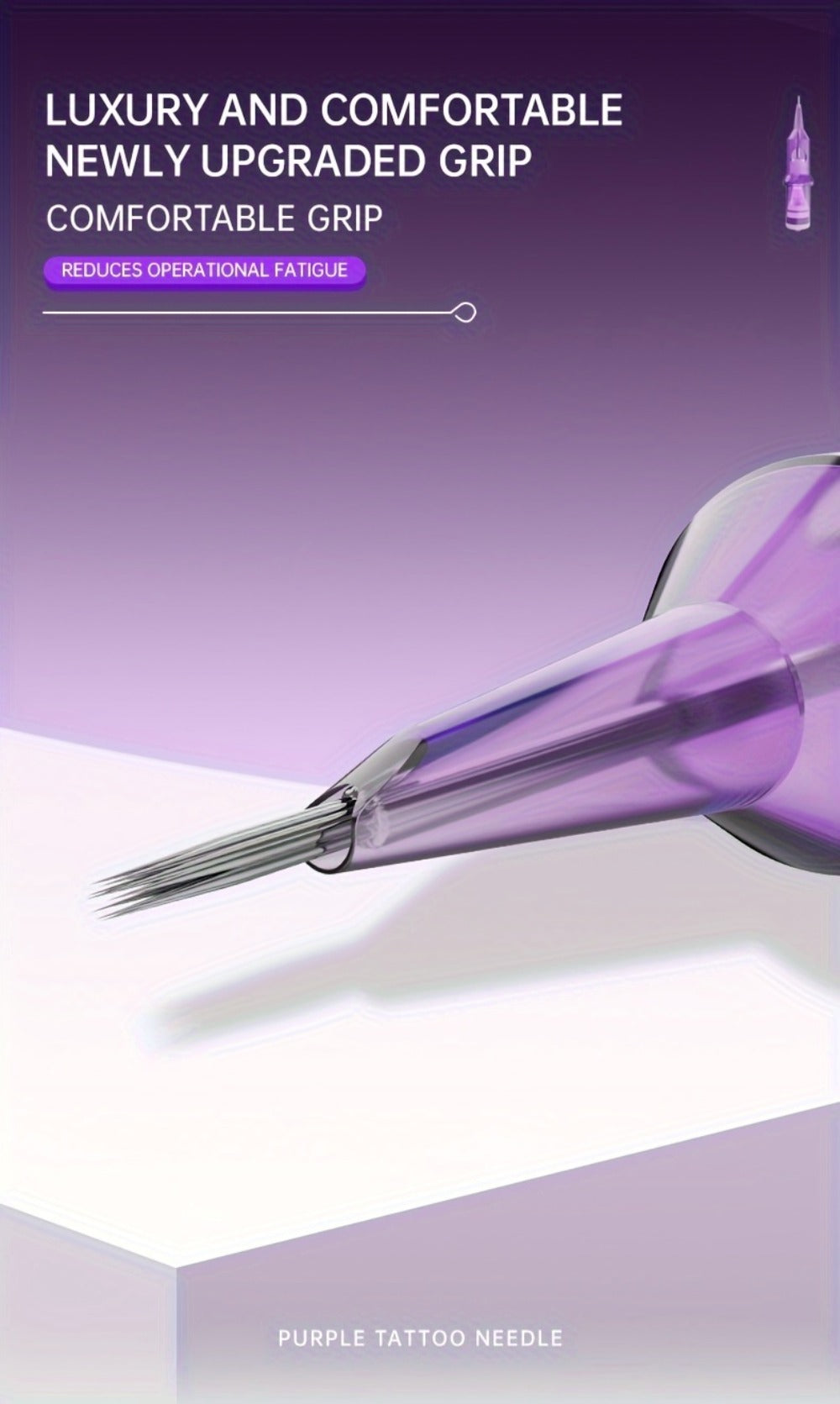 Tattoo Cartridge Needles 30 50pcs Purple RL RS RM M1 Mixed Sizes - Tuffking Disposable for Temporary Body Art, Festivals and 
