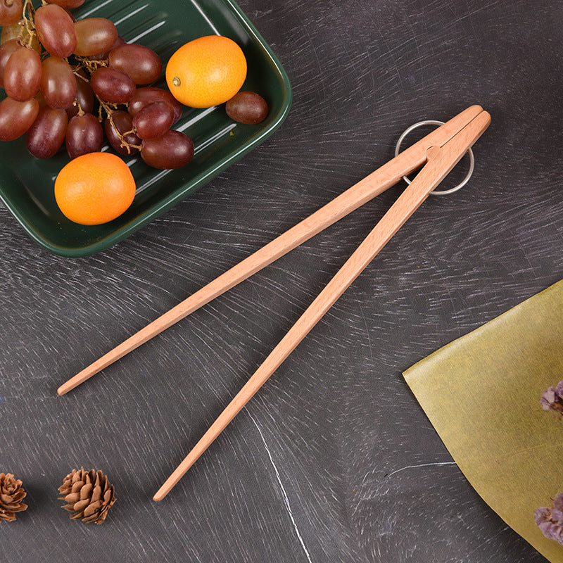 Wholesale Beech Tongs Bread Clip Anti-scald Food Clip