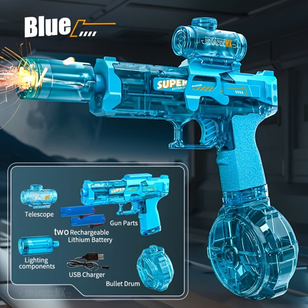 Rechargeable Transforming Electric Water Blaster with LED Muzzle Light and Blue or Blue Spec2 Option — image 3