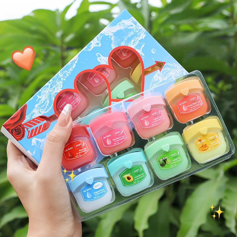 32-Piece Mini Pot Lip Balm Set with Eight Pictured Colors in Four Boxed Assortments and Heart Carton — image 4