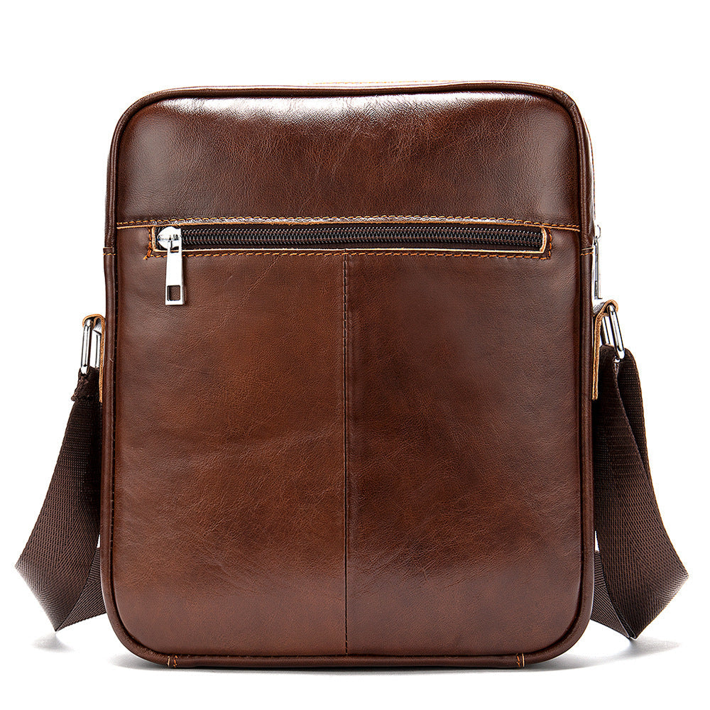 Men's Leather Messenger Bag Vintage Casual First Layer Cowhide