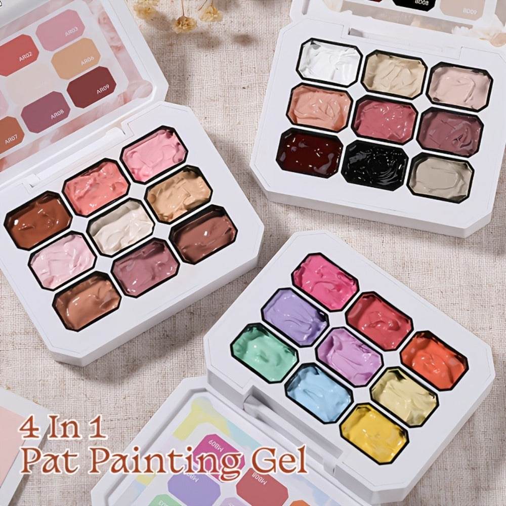 Gel Nail Polish 4-in-1 3-Piece Sets for Ombre, Stamping, Painting and Powder Art, 2 Options — image 1
