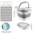 Foldable Foot Bath Bucket 3.96 Gallon Collapsible Portable Pedicure Basin with Sturdy Handle – Space-Saving Foot Soak Tub for