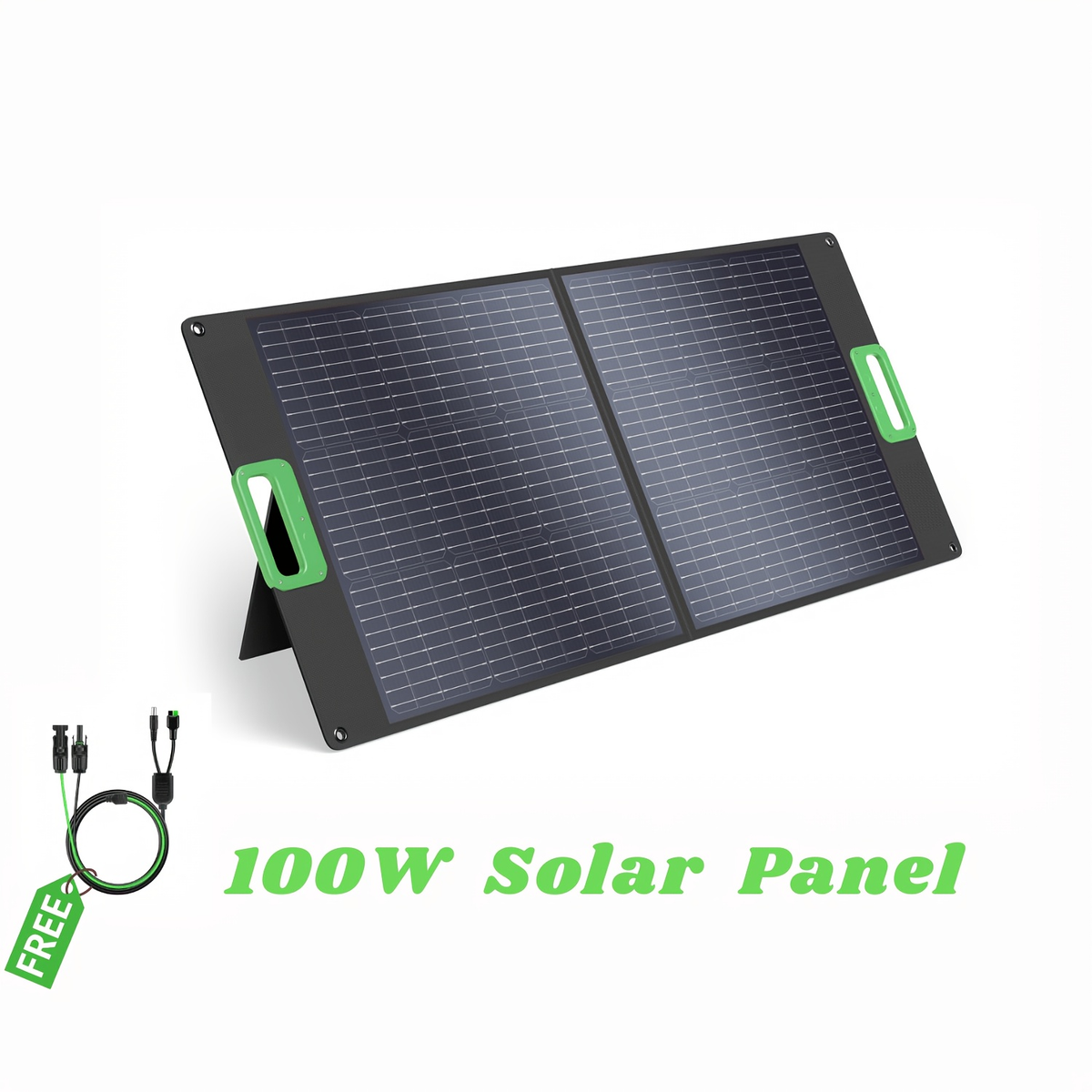 [Portable Solar Panel] 100W Solar Panel for Power Station, Portable Solar Panel with 100W, Foldable Design for Backup Power —