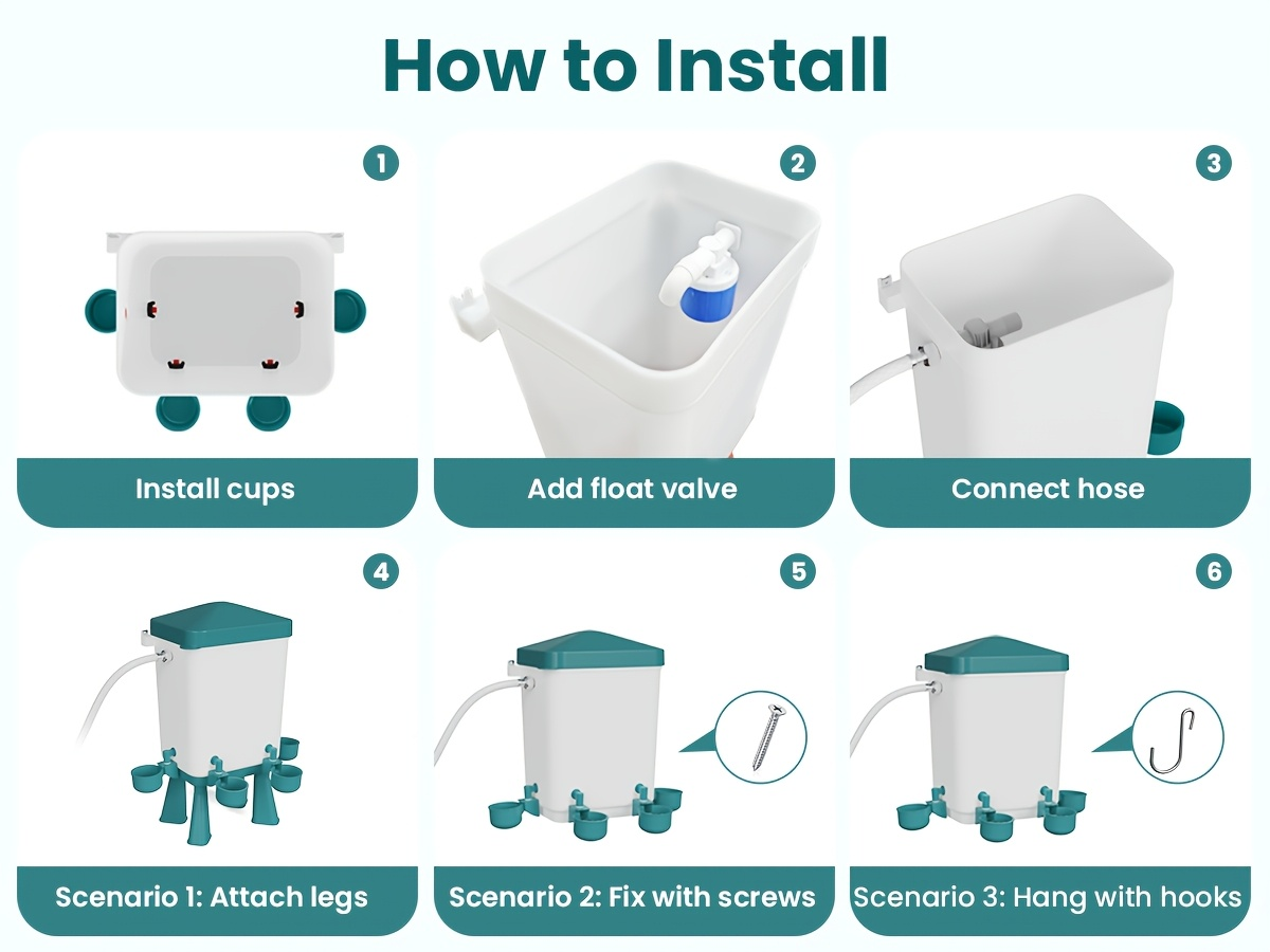 Chicken Waterer 3 Gallon Float Controlled Hose Connection Hands-Free — image 11