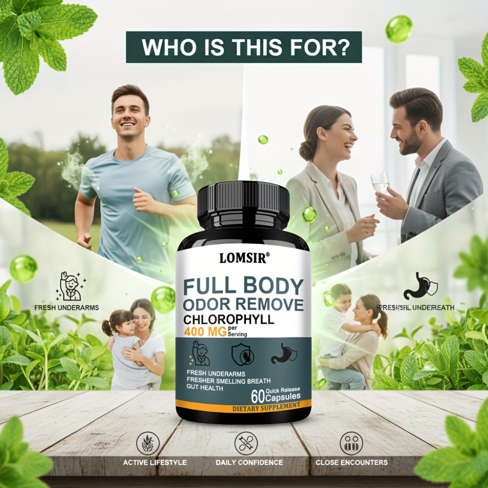 Dietary Supplement Chlorophyll 400mg Capsules with Matcha, Apple Cider Vinegar and Botanical Blend, 60 Count — image 5