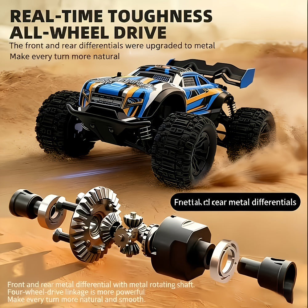 1:18 Scale RC Off-Road Car 35+ KM/H 4WD, 2.4GHz High Speed Remote Control Truck, Hobby Grade RC Racing Crawler for Kids & Adu