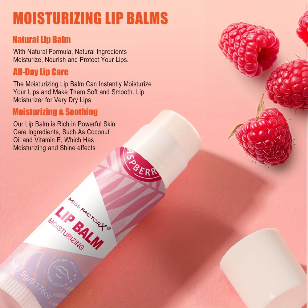 Fruit Flavored Lip Gloss Set 50 Pieces – Moisturizing Lip Balm Kit in 10 Colors, Hydrating Lip Care for Dry & Cracked Lips, D