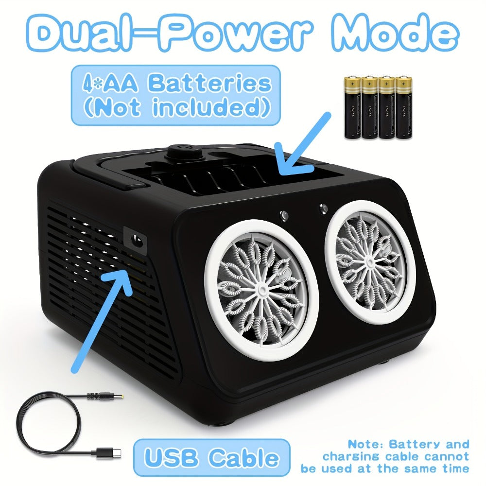 Dual-Wheel Electric Bubble Machine with Black, White, Black Classic or White Classic Color Options — image 6