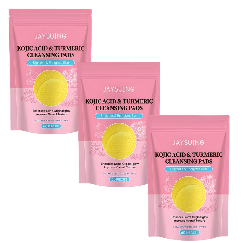 Cleansing Pads 180pcs - Turmeric Niacinamide Citric Acid Deep Cleansing Makeup Remover Gentle Face Pads — image 3