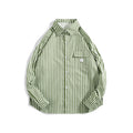 Loose Striped Long-sleeved Shirt For Men