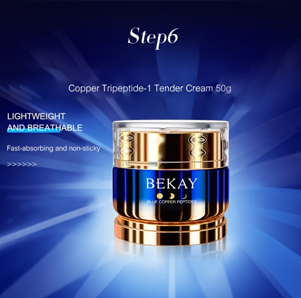 12-Piece BEKAY Skincare Gift Set with Blue-and-Gold Cleanser, Toner, Lotion, Cream and Eye-Care Collection — image 14