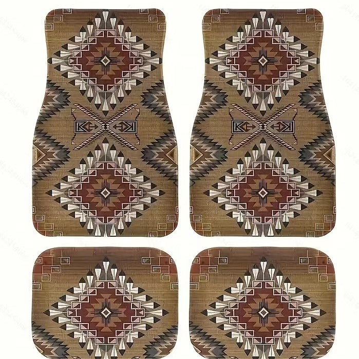 Vintage Bohemian Style Car Floor Mat Carpet