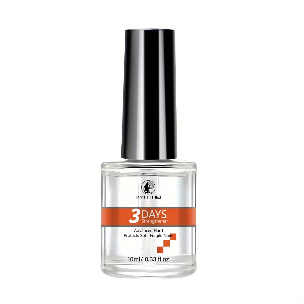 Clear 10 ml Nail Care Coating in Round Bottle with Black Cap and Orange 3 Days Label for Manicure Routines — image 13