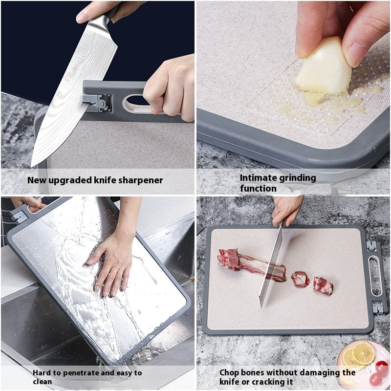 Cutting Board 304 Stainless Steel Chopping Board Kitchen Plastic Cutting Board Sharpening Double-sided Cutting Board