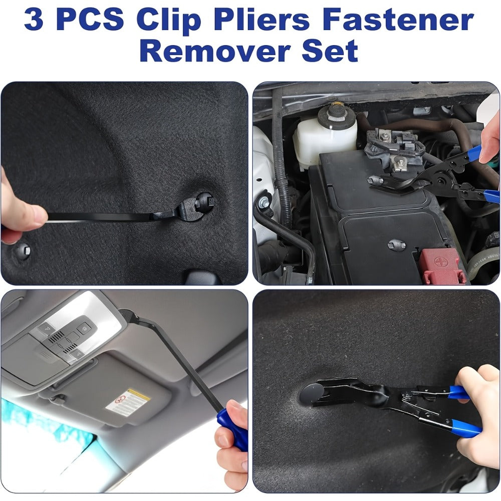 Car Trim Removal Tool Kit 17-Piece – Hook & Pick Set, Clip Removal Plier, Rivet Puller, Scraper & Telescoping Magnetic Pickup
