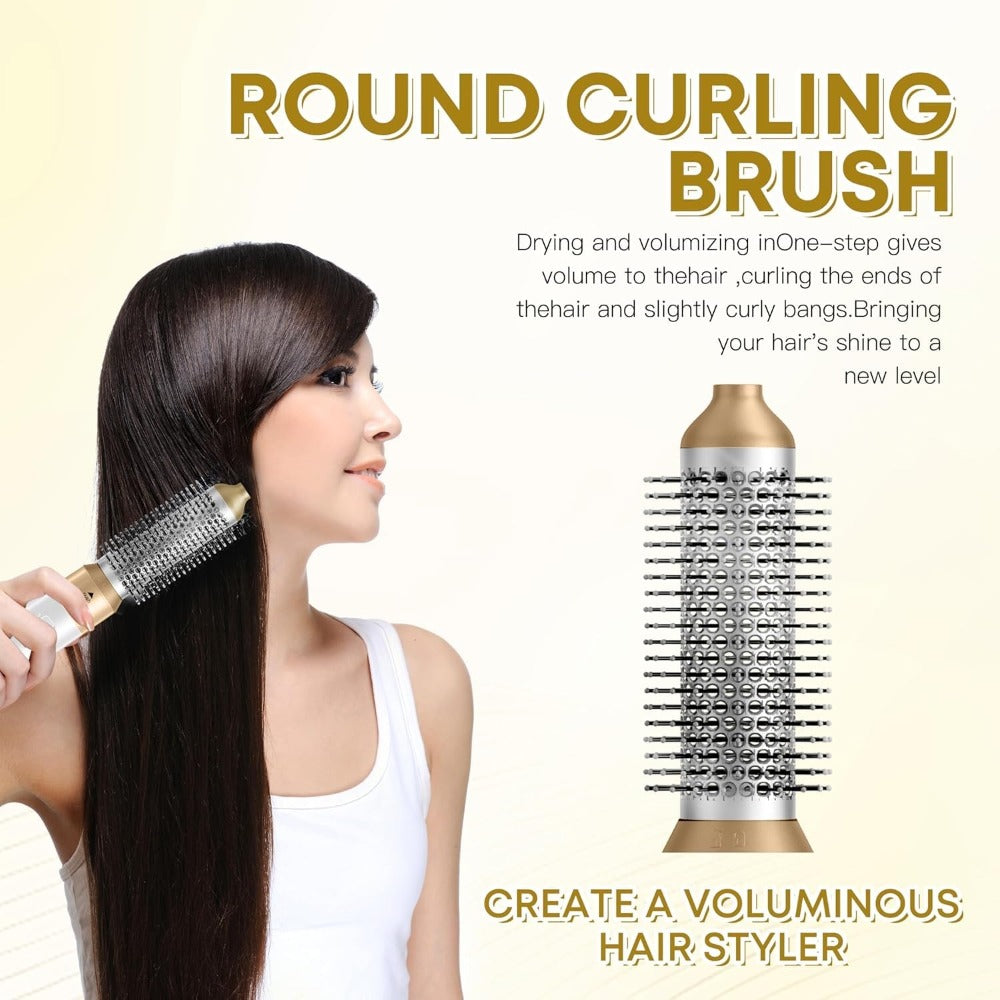 Air Wrap Hair Dryer Brush Set 5-in-1 Ionic Styler, Blow Dryer, Straightening Brush & Dual Air Curler (Clockwise & Countercloc