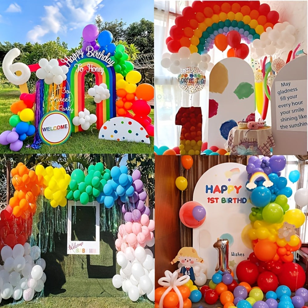 Party Decorations 422-Piece Rainbow Balloon Arch Kit with Four Balloon Sizes and Garland Accessories — image 6