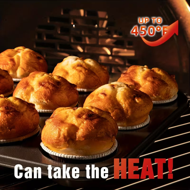 Nonstick Aluminized Steel Bakeware Set with Sheet Loaf and Muffin Pans 9-Piece