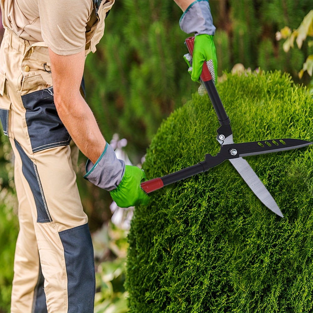 Long-Handle Hedge Shears with 27cm Blades, Red Grips, 51.5cm Pictured Length and 360g Label — image 3