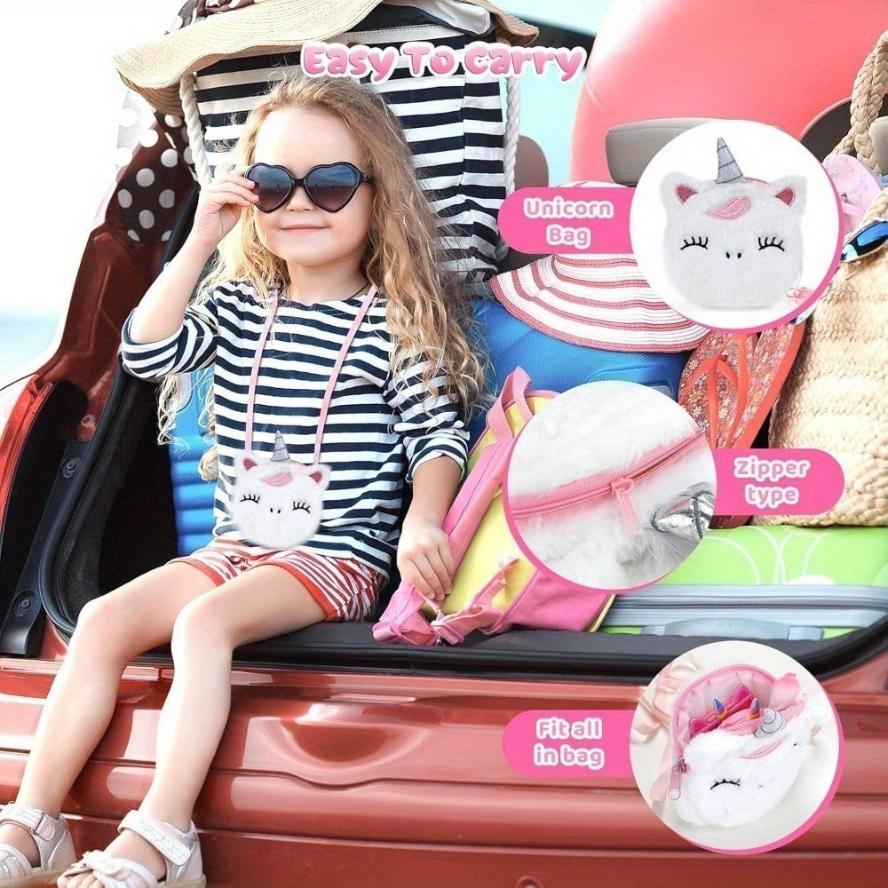 Kids Pretend Makeup Set for Girls Ages 3-12, Princess Cosmetics with Crossbody Coin Purse, Dress Up Role Play Toy — image 11