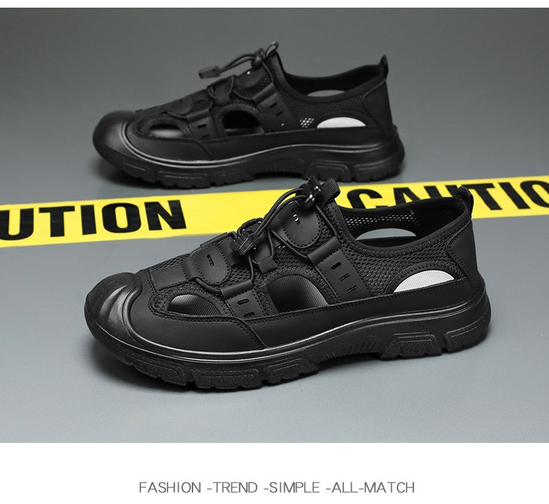 Summer Beach Hole Wading Rotating Button Sandals Men's Casual Shoes