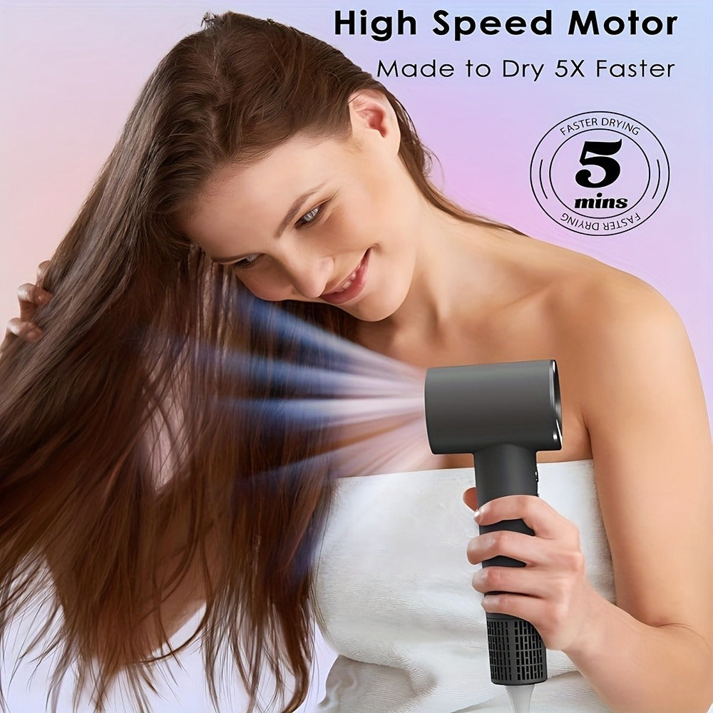 Compact Hair Dryer with 110, 000 RPM Motor-Speed Marking, Six Color Options and Concentrator-Style Nozzle — image 4