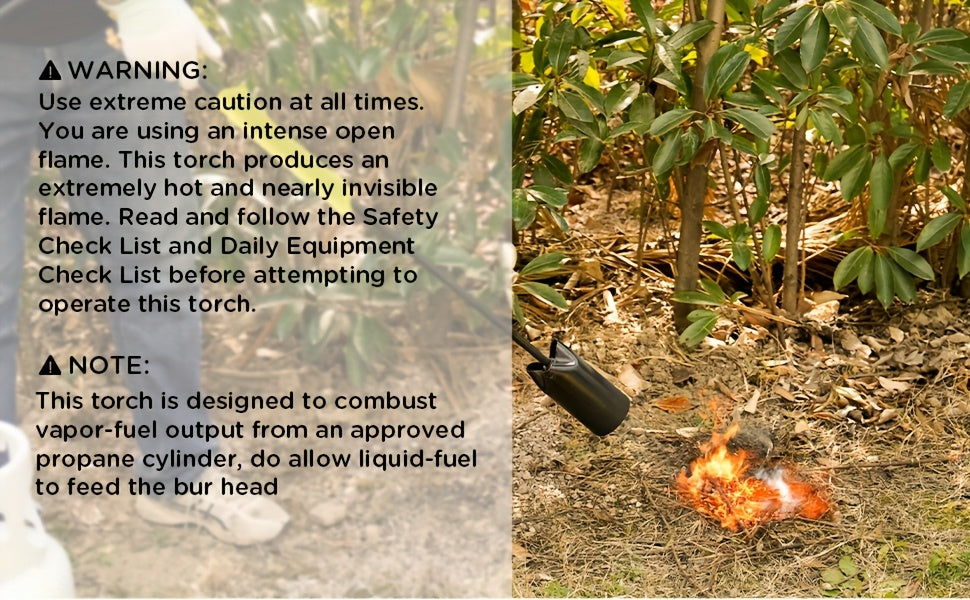 Propane Weed Torch, Flame Weeder Ice Melter Outdoor Roof Driveway for Garden, Patio and Yard Use — image 17
