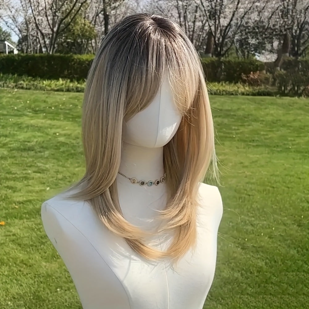 Synthetic Wig 20-Inch Layered Straight Style in Deep Purple with Hairnet Included for Cosplay Looks — image 7