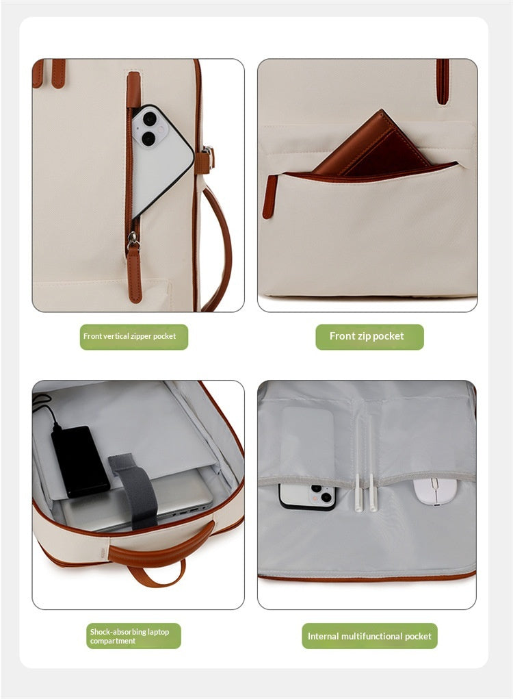 Business Travel Laptop Bag With Dual-Shoulder USB Charging Port