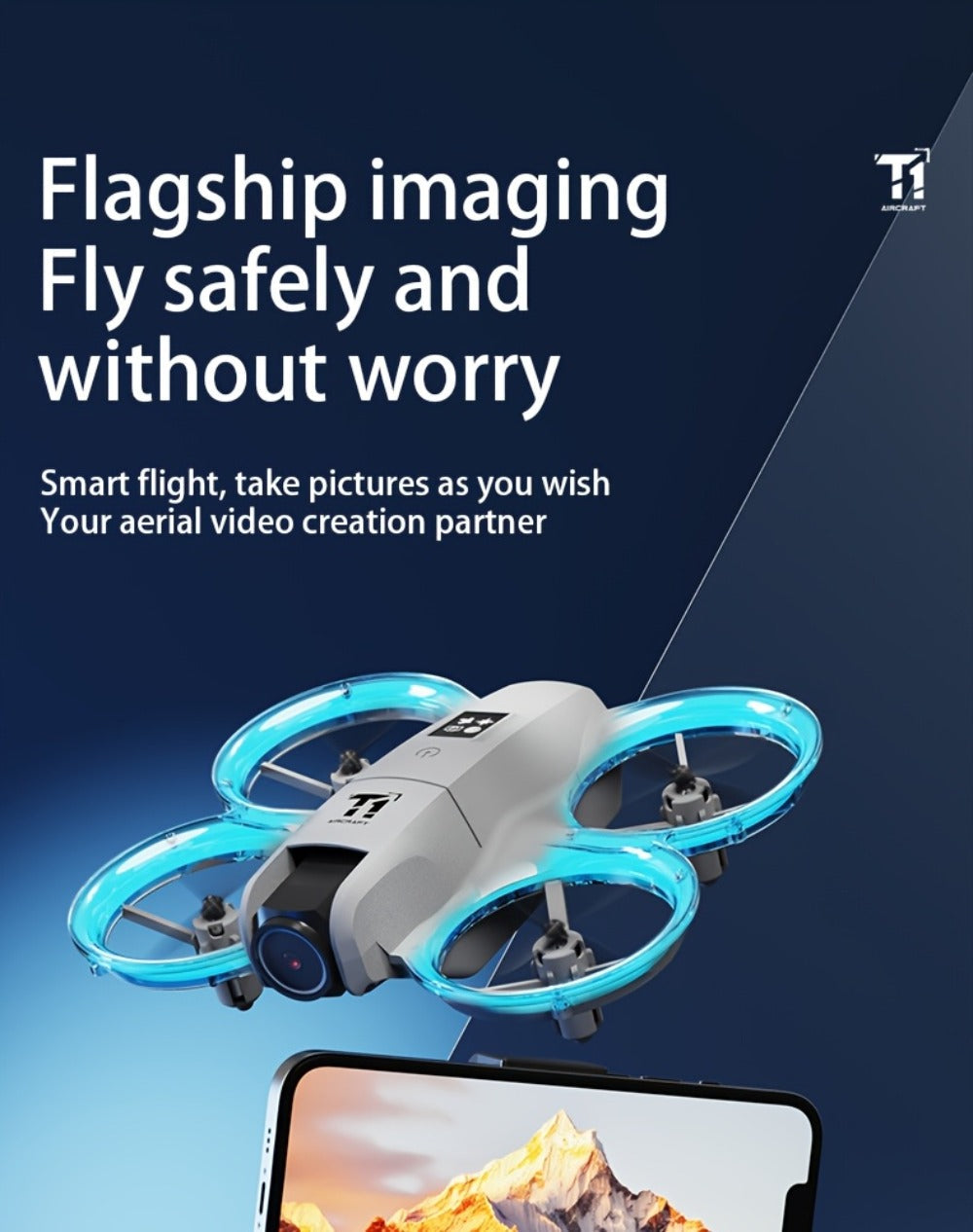 Mini 4K FPV Drone 180° Rotating Dual Camera Optical Flow Positioning Dual Batteries 360° Flip One-Key Takeoff Anti-Shake — im