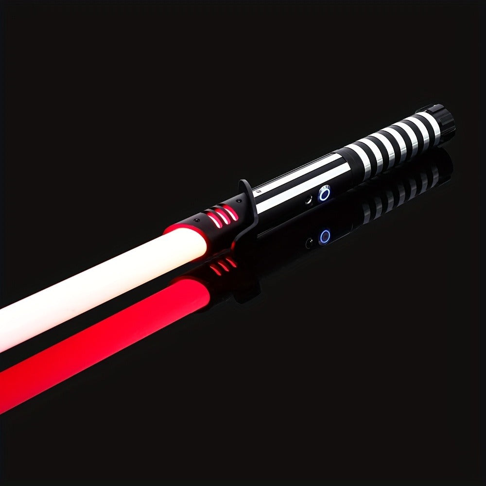 Light Up Saber with Metal Handle RGB 16 Colors, LED Cosplay Laser Sword with Sound Effects, Anakin Luke Darksaber Style — ima