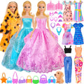 50-Piece Doll Clothes and Accessories Set for 11.5-Inch Fashion Dolls with Mixed Outfits, Shoes and Small Pieces — image 7
