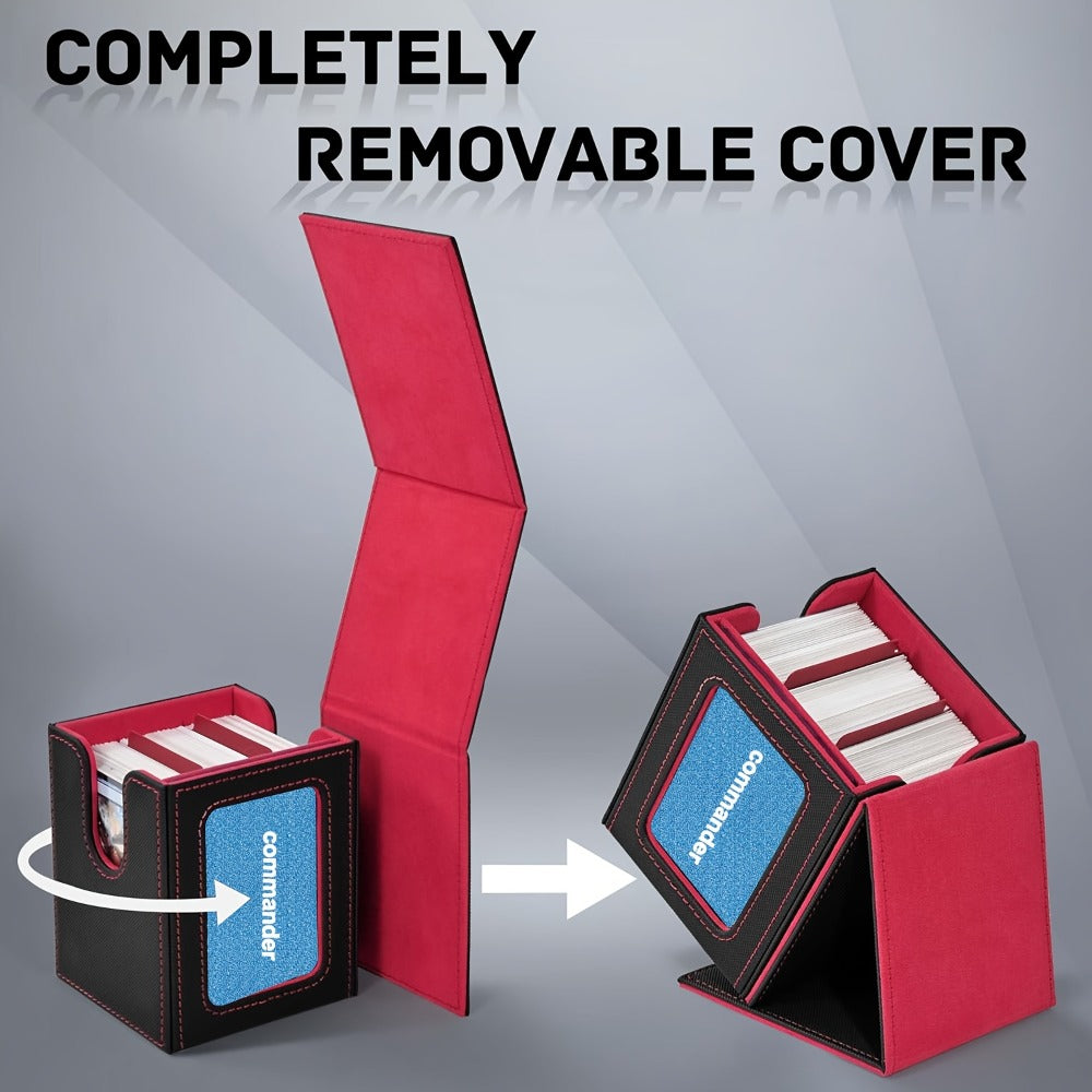 Windowed Trading Card Deck Box with Two Dividers and Five Black Accent Color Options for Organized Storage — image 6