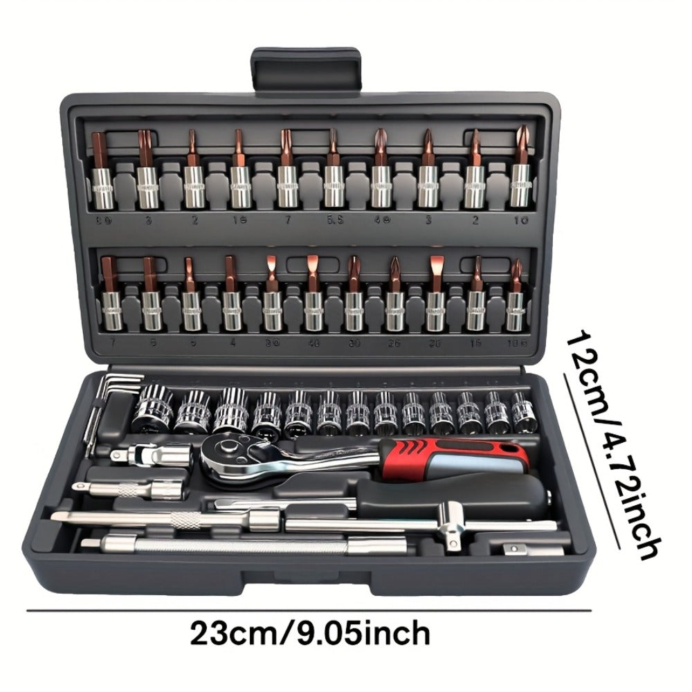 Emergency Vehicle Repair Tool Kit 45 to 171-Piece – Multi-Function Combination Wrench Set for Car, Bicycle & Motorcycle Outdo