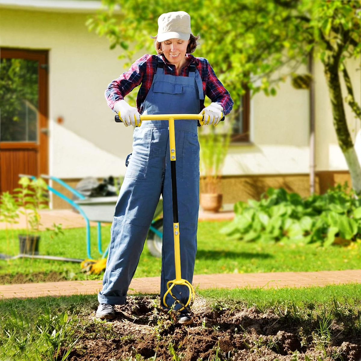 Garden Claw Twist Tiller Manual Steel Cultivator & Soil Loosener, Hand Tiller Lawn Aerator for Garden Bed, Plant Box — image 