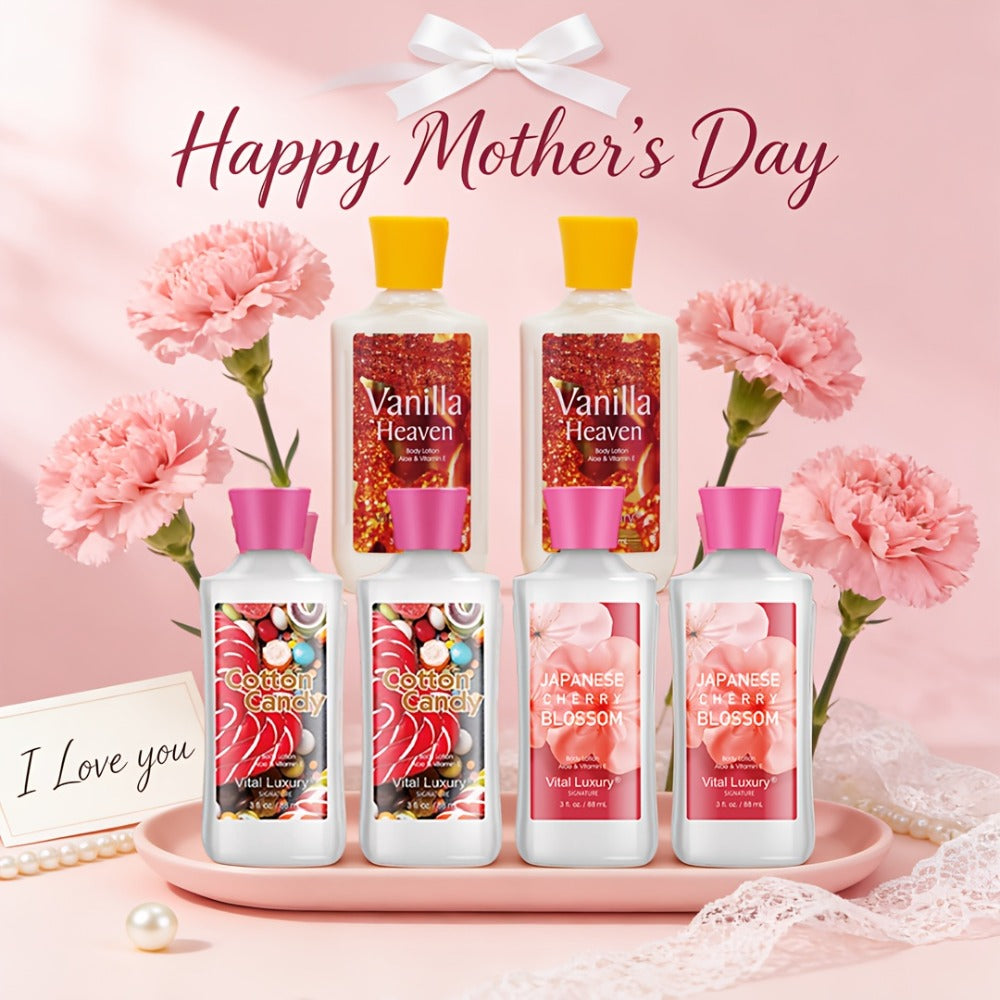 Scented Body Lotion in Japanese Cherry Blossom, Vanilla Heaven or Cotton Candy Bottles and Two-Piece Sets — image 12
