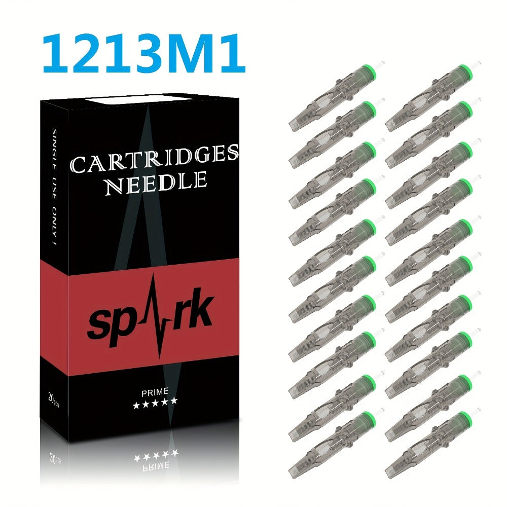 Tattoo Cartridge Needles with SPARK Label, 20-Piece Box and 24 Retained RL RS CM M1 Model Choices — image 33