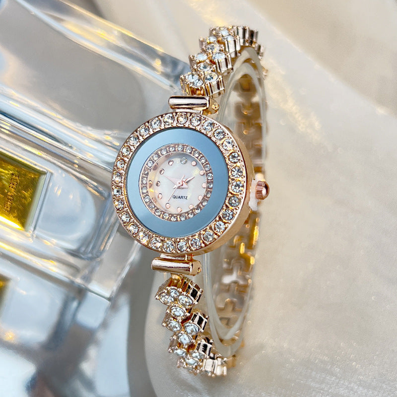 Diamond-encrusted GlaWatchss Rhinestone Women's Quartz