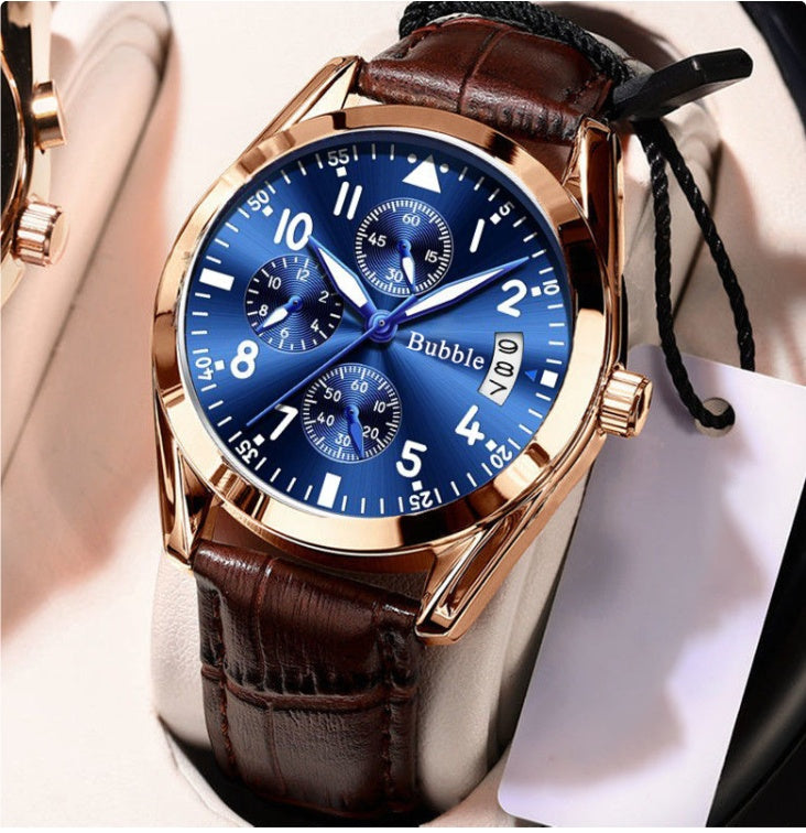 Fully Automatic Quartz Luminous Waterproof Digital Six-Hand Mens Watch