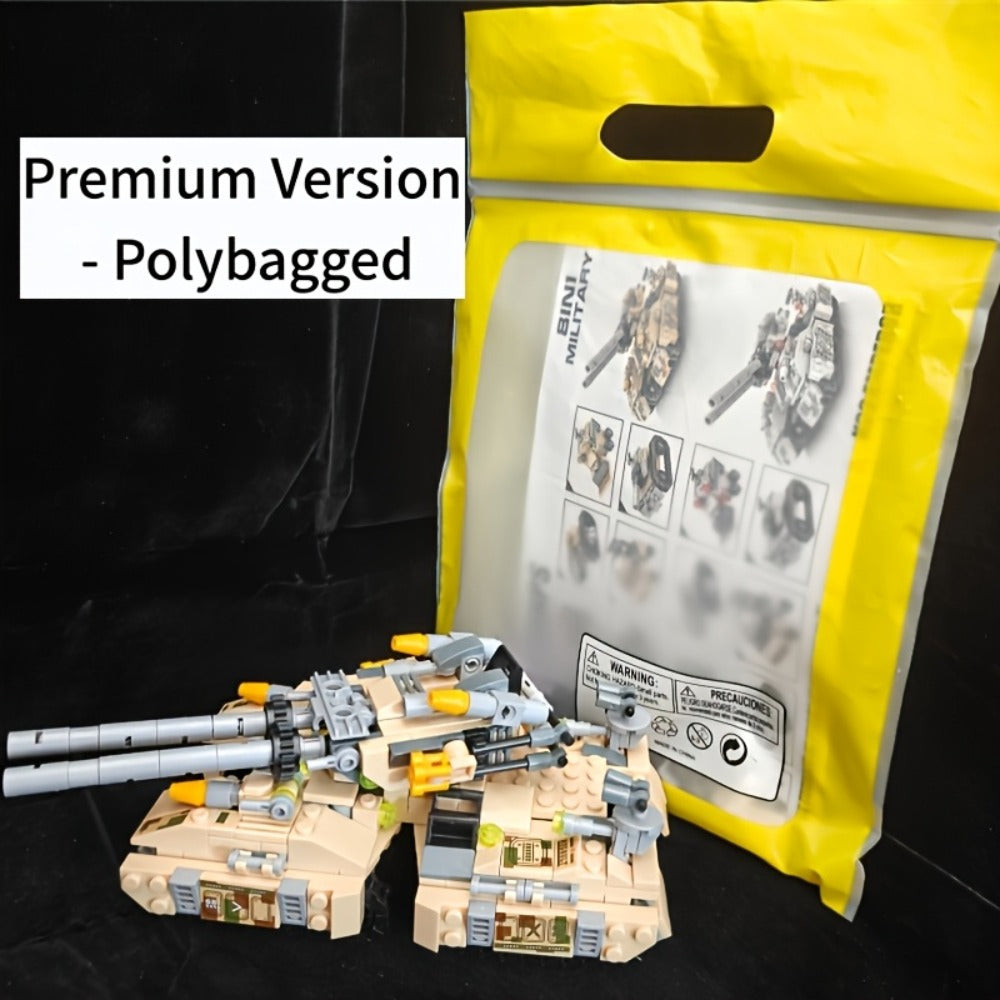1628-Piece 8-in-1 Tank Building Block Model with White, Yellow, Bagged and Boxed Checkout Options — image 3
