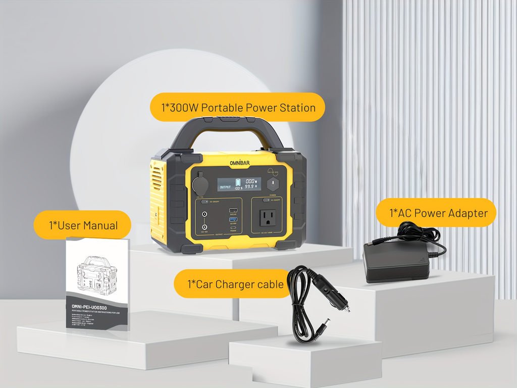 Portable Power Station 294Wh 300W with 600W Peak, Eight Outputs, AC, DC, USB-C and LED Light — image 12