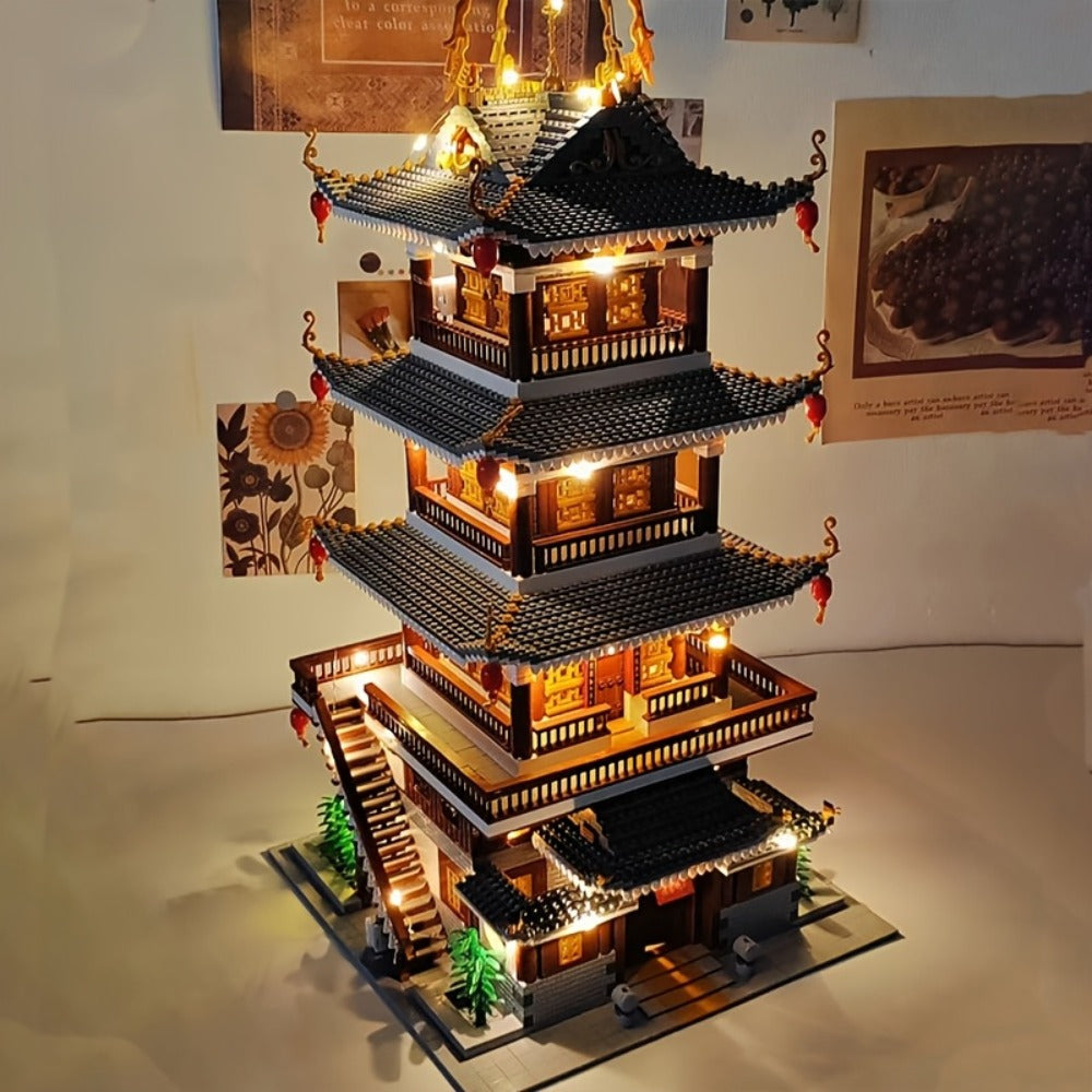 Ancient Chinese Palace Building Blocks Set 6134 Pcs – Heavenly Fairy Mirror Architecture Mini Brick Expert Level Display Mode