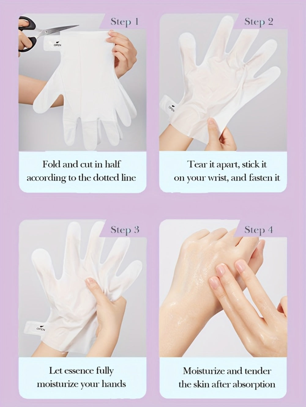 Moisturizing Hand Mask Gloves Glycerin & Lavender 4 & 8 Pairs – Natural Essential Oil Deep Hydrating Hand Spa Treatment — ima
